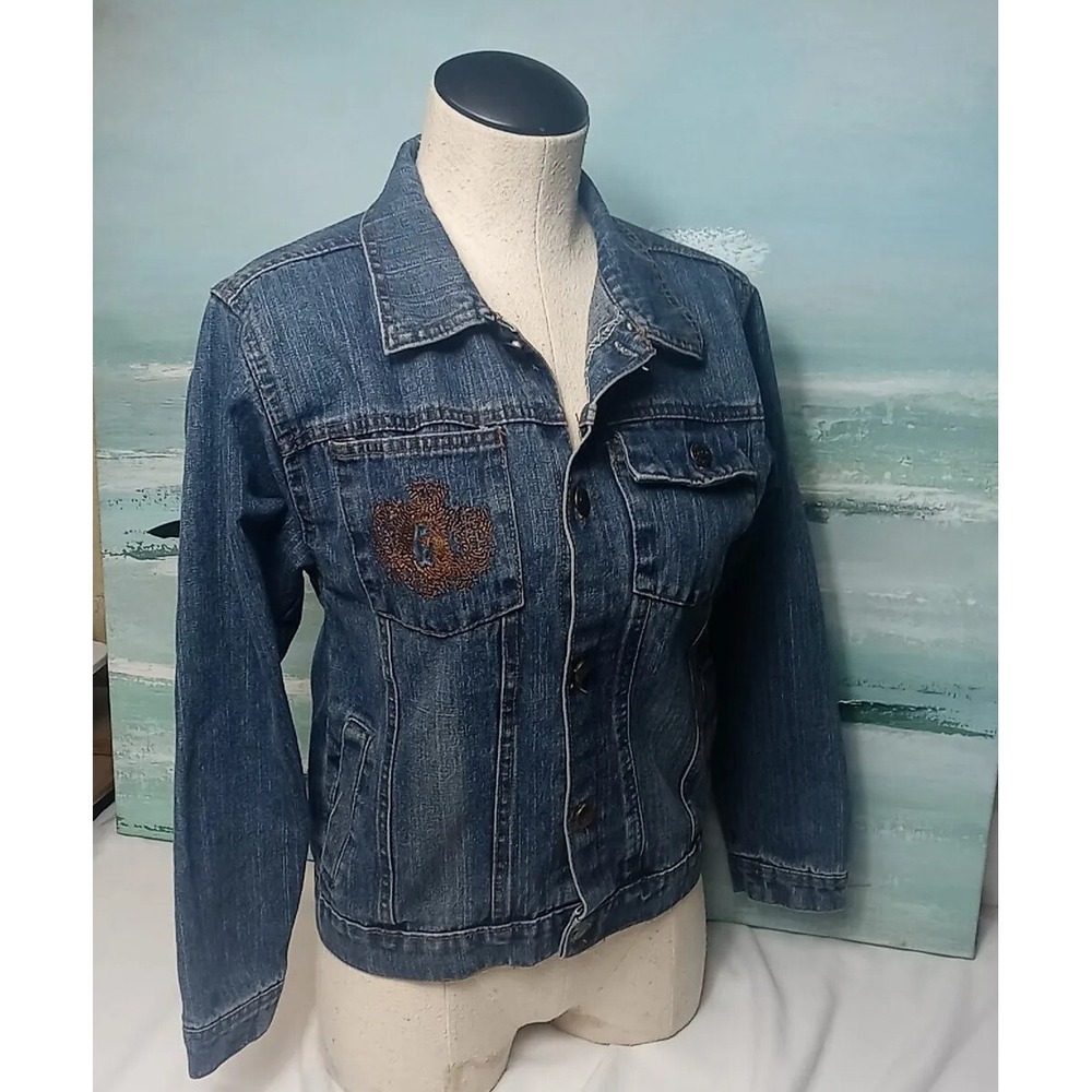 Urban Extreme Denim Jacket Junior Size 12 (XS Wom.) Blue Jean Jacket Denim Coat